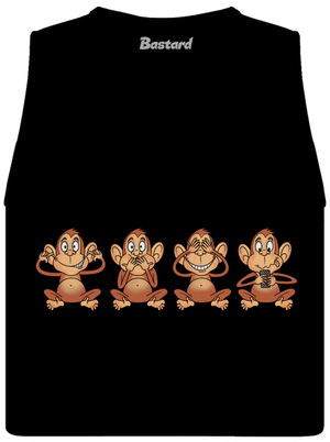 Opička s mobilem dámské tílko volné Black