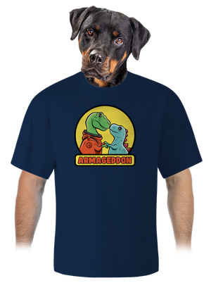 Armageddon unisex tričko oversized Midnight Blue