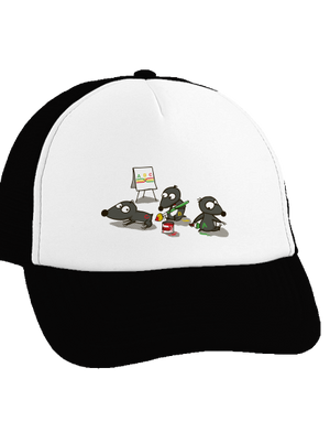 Pražský krtek kšiltovka truckerka Black cap