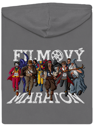 Filmový maraton dámská mikina na zip Steel Gray