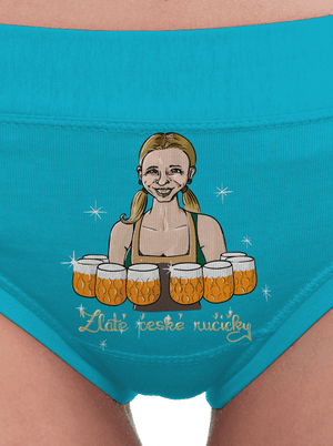 České ručičky dámské kalhotky Turquoise