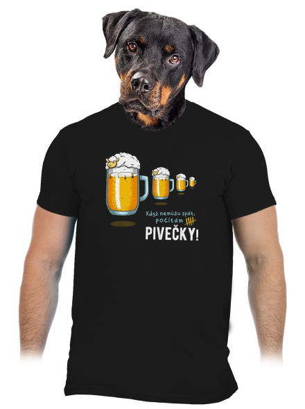 Pivečka pánské tričko Black