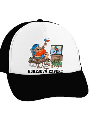 Hokejový expert kšiltovka truckerka Black cap