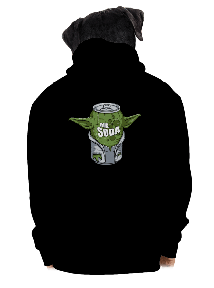 Mr. Soda pánská mikina na zip Black