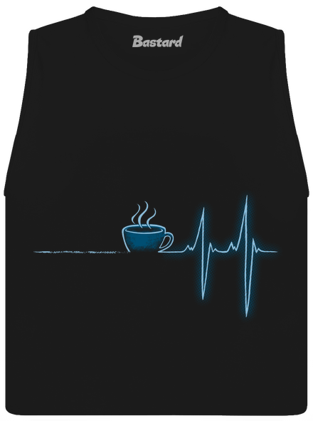 Coffee help dámské tílko volné Black