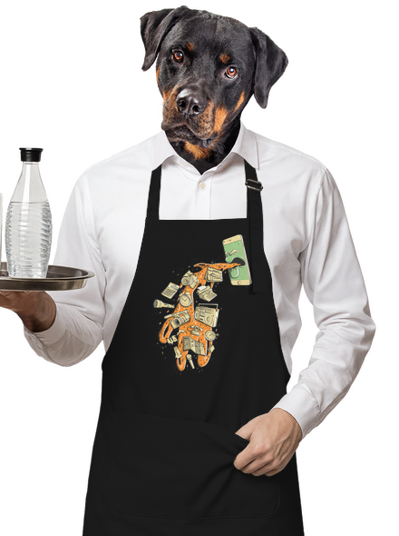 Digitální kocovina zástěra Black