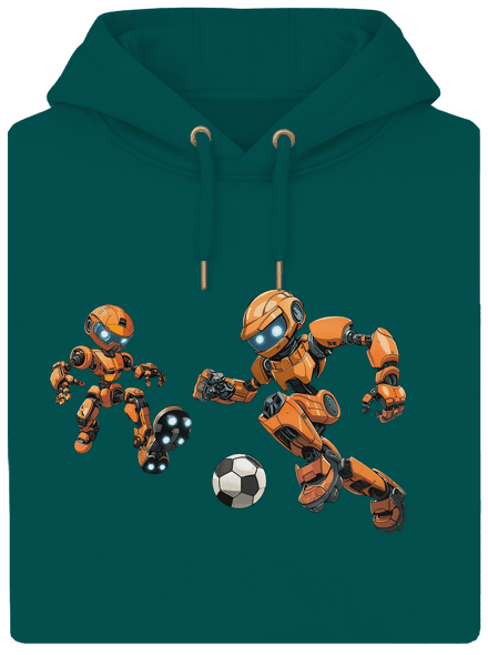 AI fotbal unisex mikina premium Emerald Green