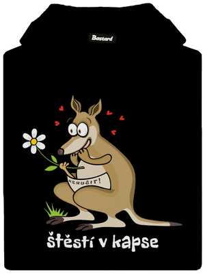 Štěstí v kapse pánská mikina klokanka Black