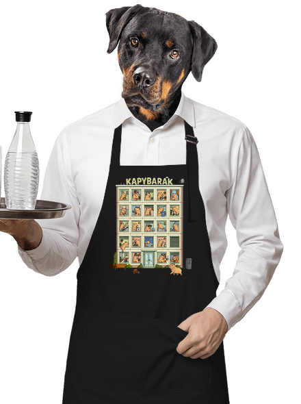 Kapybarák zástěra Black