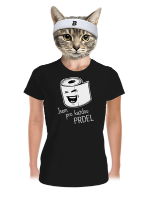 Prdel dámské sportovní tričko Black