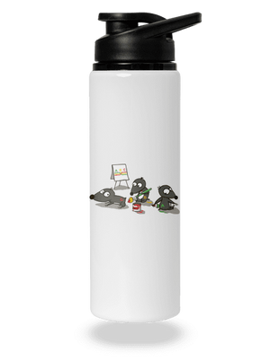 Pražský krtek lahev na vodu White