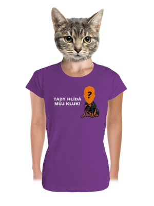 Tady hlídám já dámské tričko premium Purple