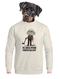 unisex mikina bez kapuce