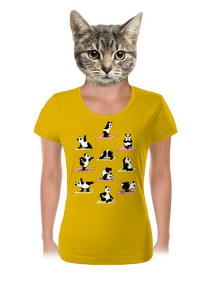 Pandí jóga dámské tričko Yellow