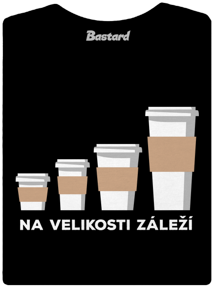Na velikosti záleží dámské tričko s lemem Black