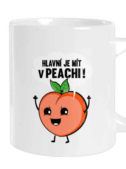 V peachi velký hrnek White