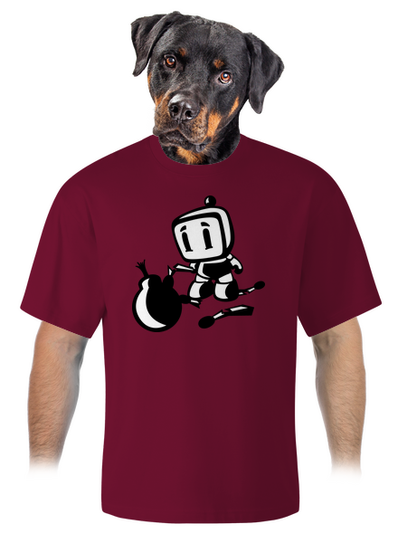 Bomberman unisex tričko oversized Garnet