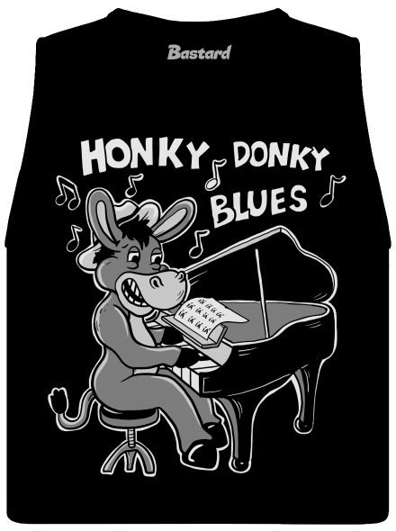 Honky donky blues dámské tílko volné Black