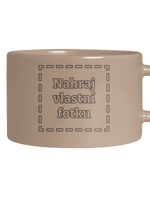 Vlastní potisk hrnek makronka Brown Macaron