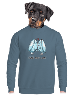 unisex mikina bez kapuce