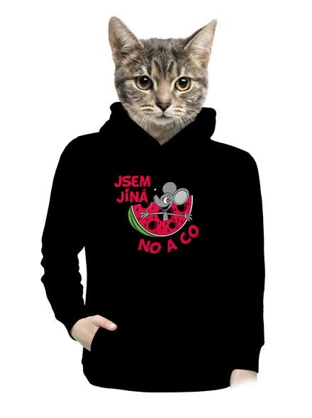 Jsem jiná dámská mikina klokanka Black