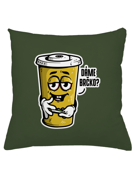 Dáme brčko? polštář Olive Green