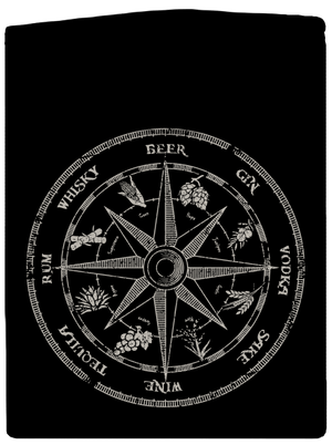 Alkoholický kompas dámská mikina na zip Black