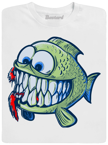 Hladová rybka pánské dlouhý rukáv White