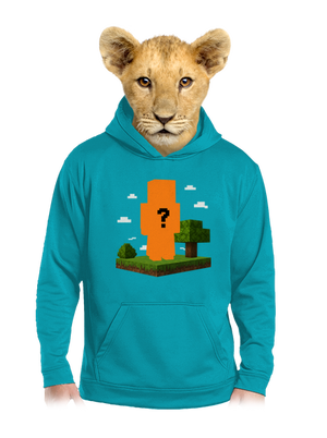 Minecraft z vlastní fotky dětská mikina klokanka Hawaiian Blue