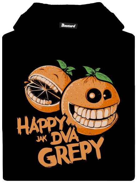 Happy grepy dětská mikina klokanka Black