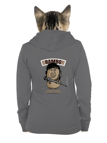 Brambor dámská mikina na zip Steel Gray