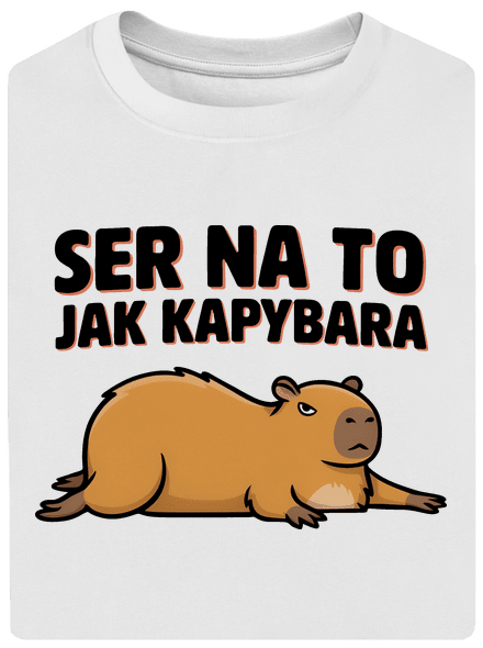 Jak kapybara unisex tričko oversized White