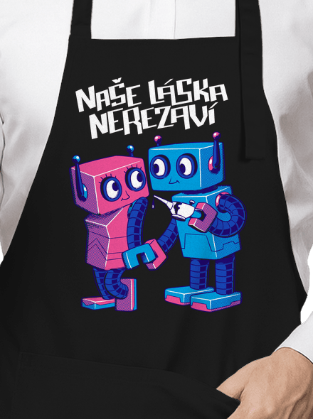 Roboti zástěra Black