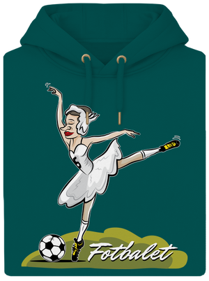 Fotbalet unisex mikina premium Emerald Green