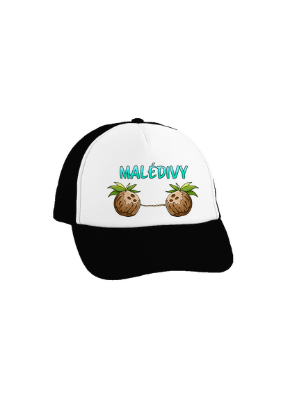 Malédivy kšiltovka truckerka Black cap