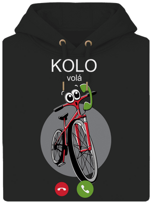 Kolo volá unisex mikina premium Dark Black