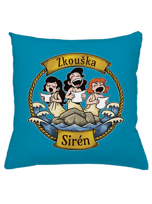Zkouška sirén polštář Blue Turquoise