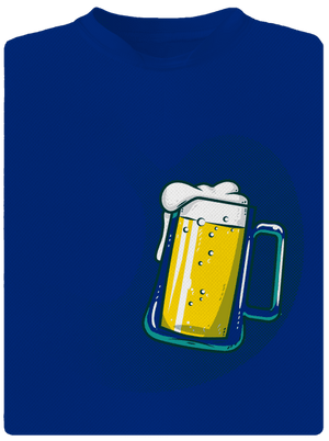 V břiše pánské sportovní tričko Royal Blue Mal