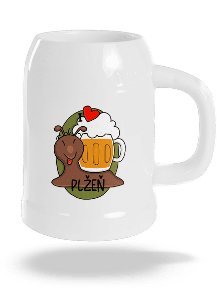 Plžeň půllitr White