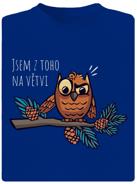 Jsem na větvi pánské sportovní tričko Royal Blue Mal