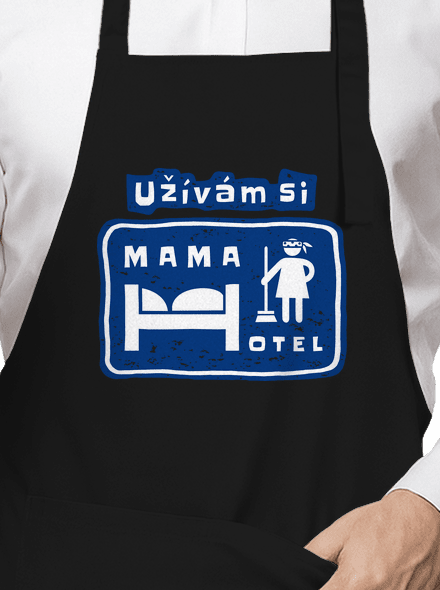 Mama Hotel zástěra Black