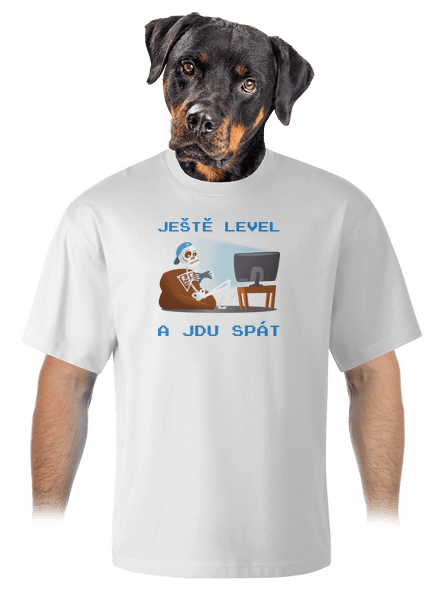 Ještě level unisex tričko oversized White