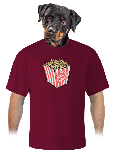 Popporn unisex tričko oversized Garnet
