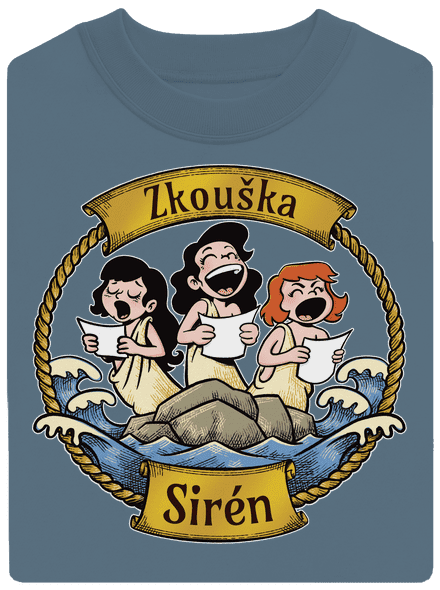 Zkouška sirén unisex mikina bez kapuce Nordic Blue