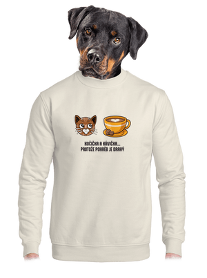 unisex mikina bez kapuce