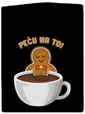 Peču na to! pánská mikina na zip Black