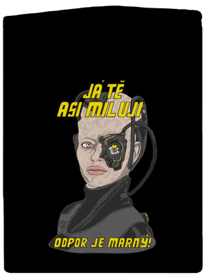 Zamilovaný Borg dámská mikina na zip Black