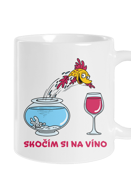 Skočím si na víno klasický hrnek White