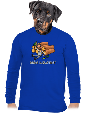 Mám kulatiny pánské dlouhý rukáv Royal Blue