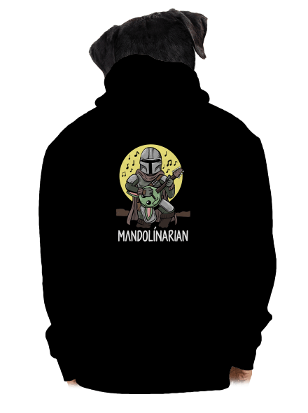 Mandolínarian pánská mikina na zip Black
